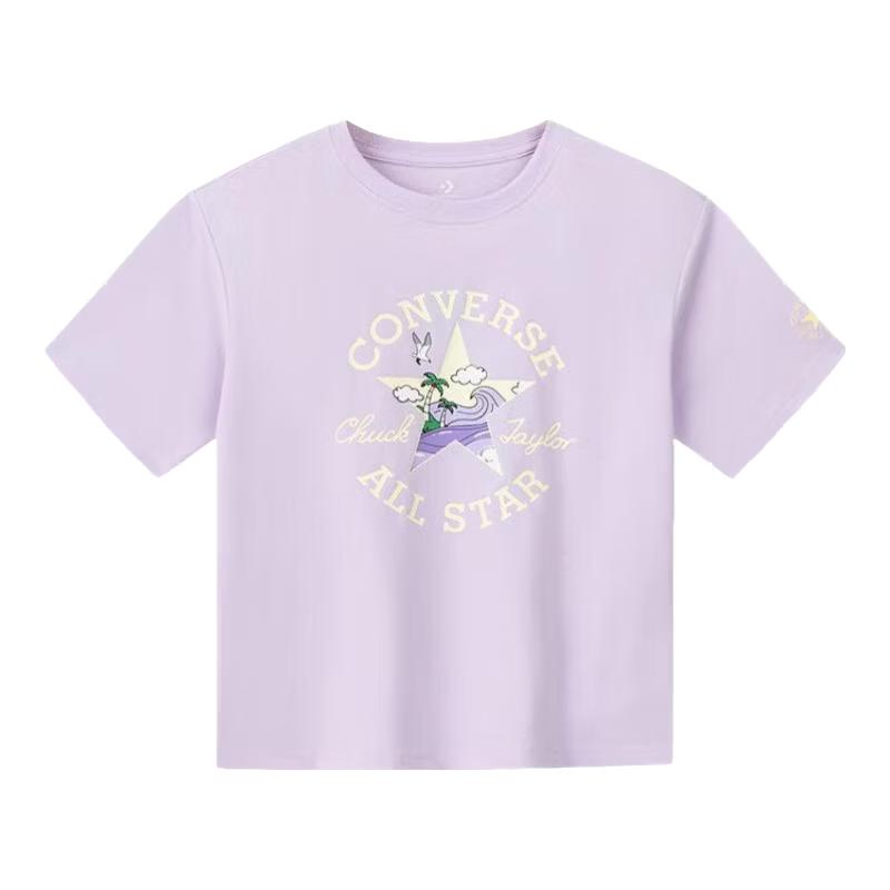 Converse Unisex Kids' Star Pattern Short Sleeve T-Shirt