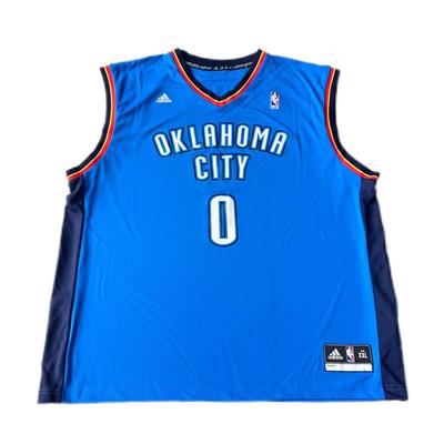 NBA Russell Westbrook Thunder 0 V-Neck Sleeveless Basketball Jersey Unisex Jersey 7818A-3CB-ANR1071