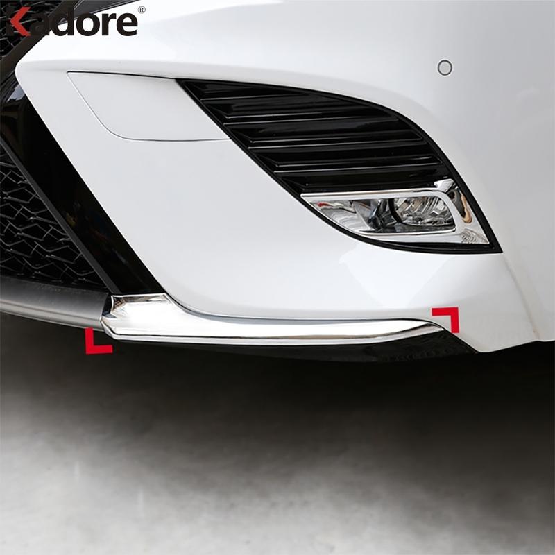 For Toyota Camry 70 SE XSE 2018   Carbon Fiber Car Front Bottom Bumper Corner Cover Trim Molding Strip Accessories
