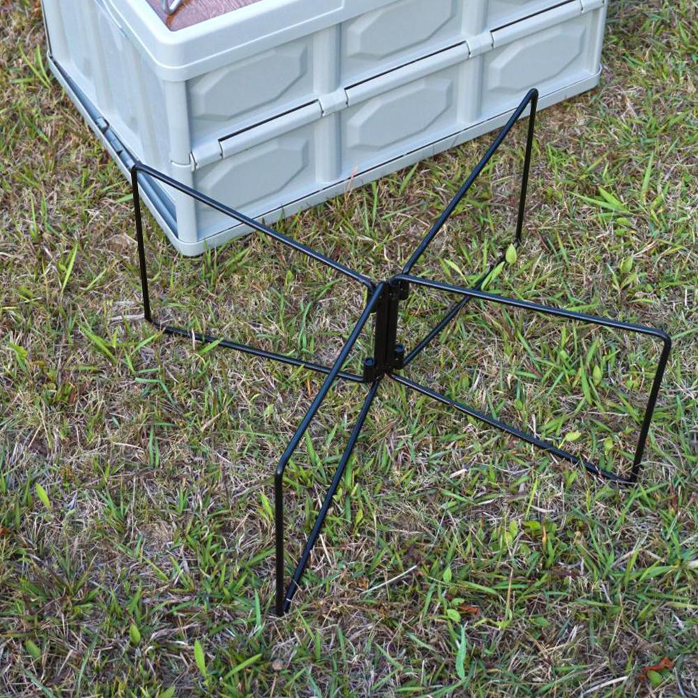 Aluminum Alloy Box Stand Steel Organizer Box Folding Stand Outdoor Storage Boxes Shelves for Outdoor Picnic Fishing