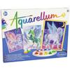 Peinture aquerelle - SENTOSPHERE - Aquarellum - Pégases - 9 couleurs - 3 tableaux - Sertissage sur papier Vélin - Des 7 ans