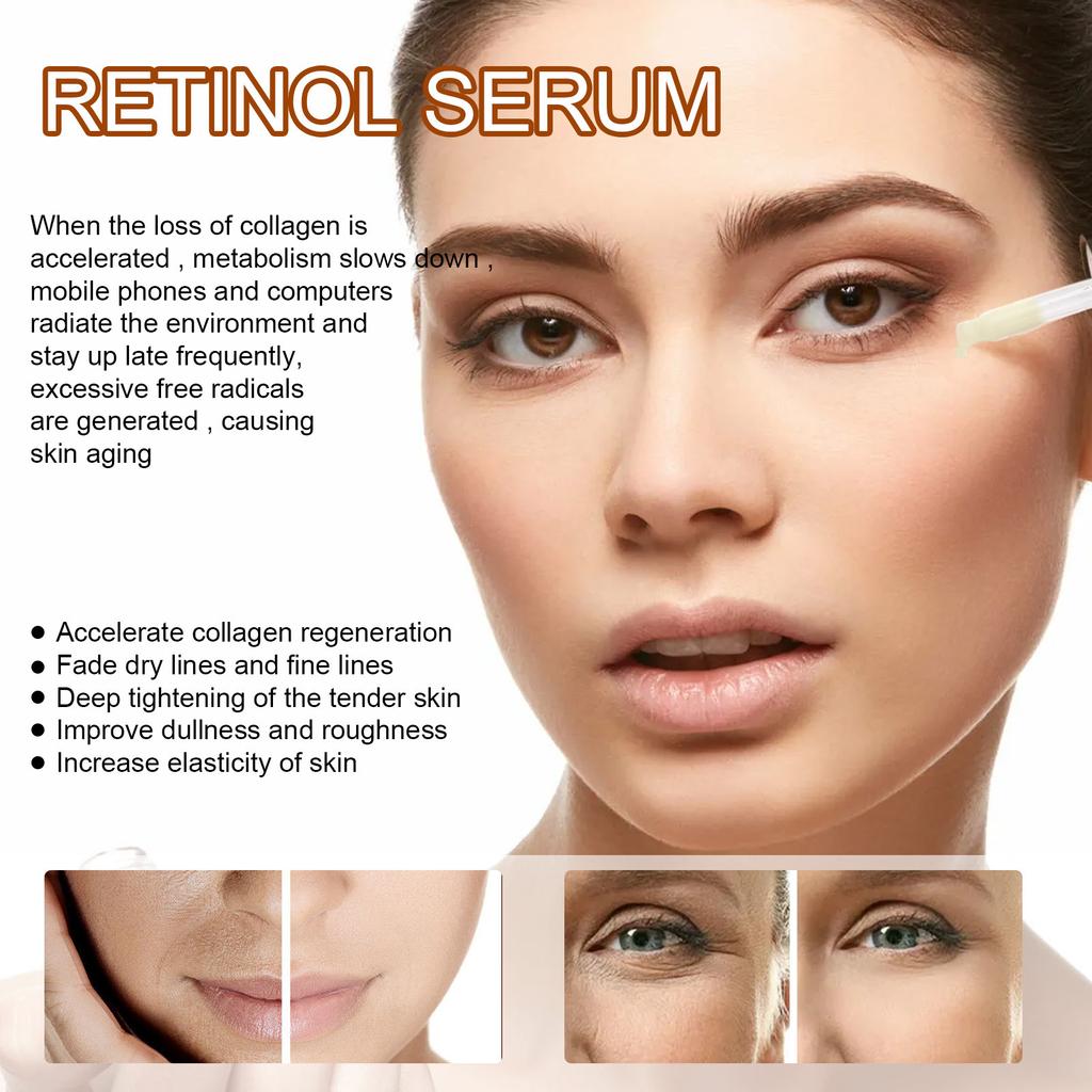 EELHOE Retinol Face Serum Gentle Moisturizing Hydrating Pore Diminishing Facial Serum