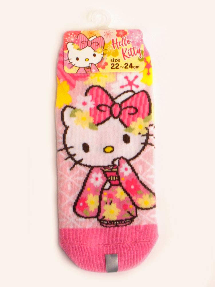 

2019 Wazakura Kitty socks [Ladies pink] 22-24cm Women s socks