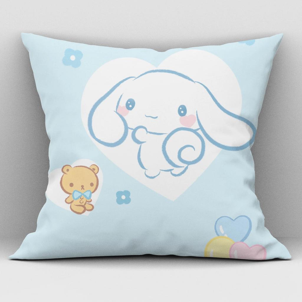 Sanrio Cinnamon Dog Big Eared Dog Pillow Cover Living Room Sofa Cushion Cover Kawaii Room Decoration Birthday Gift Gift