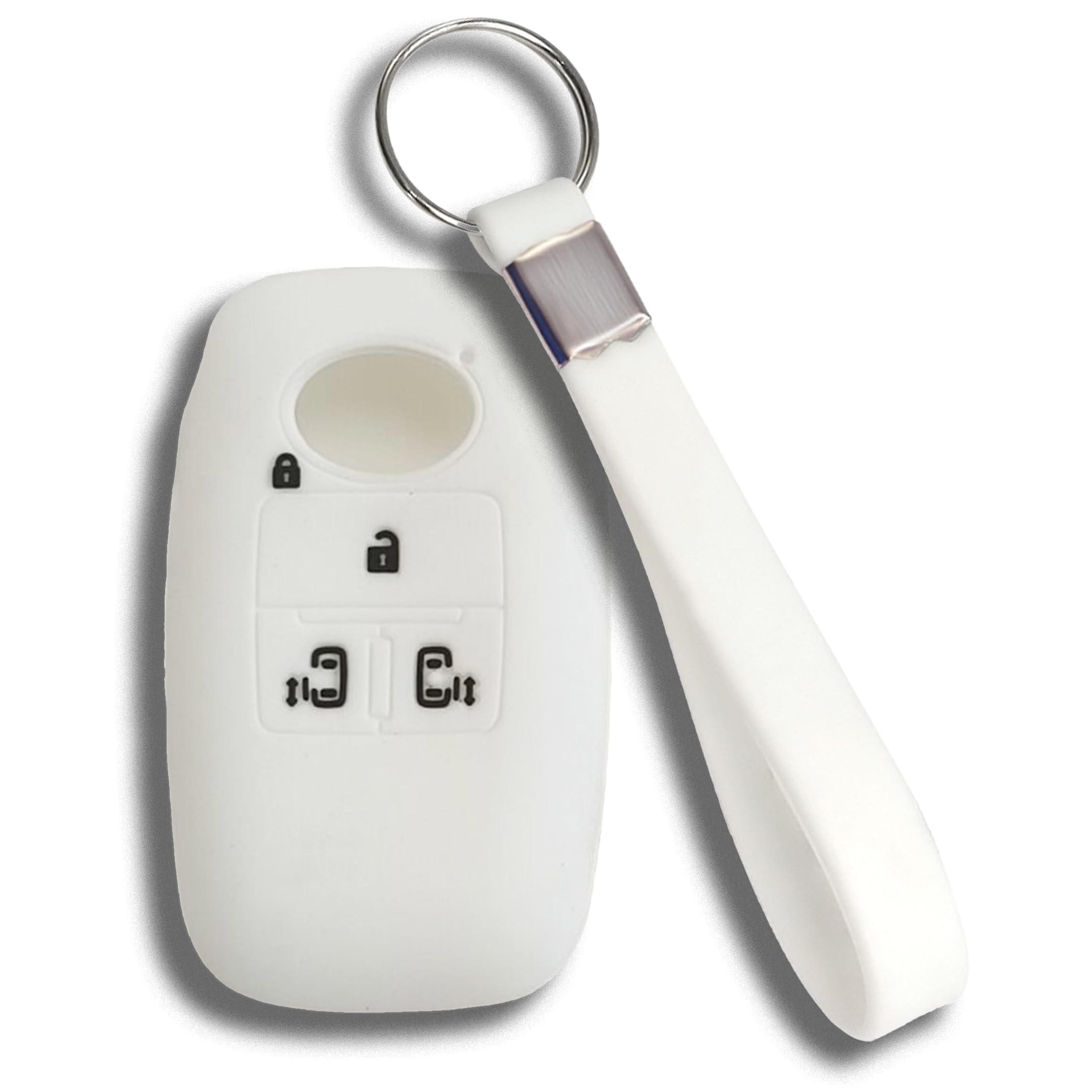 

Daihatsu Toyota Silicone Key Case with Key Chain for Passo Tanto Hijet Copen Move белый