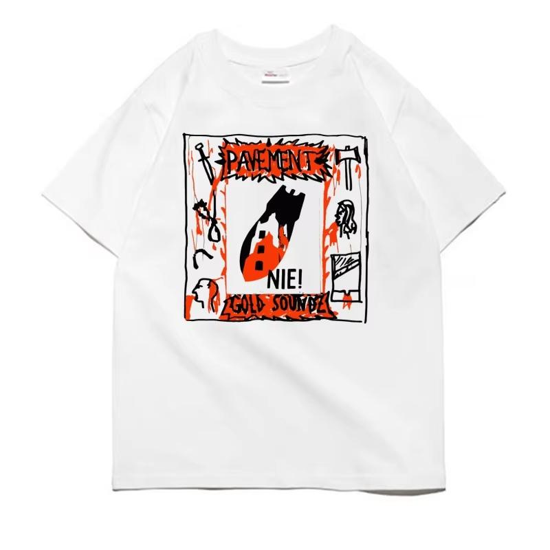 V roce 2025 je indie rocková kapela Pavement tištěné tričko s krátkým rukávem trhákem vysoce kvalitní čistá bavlna luxusní značka Ins