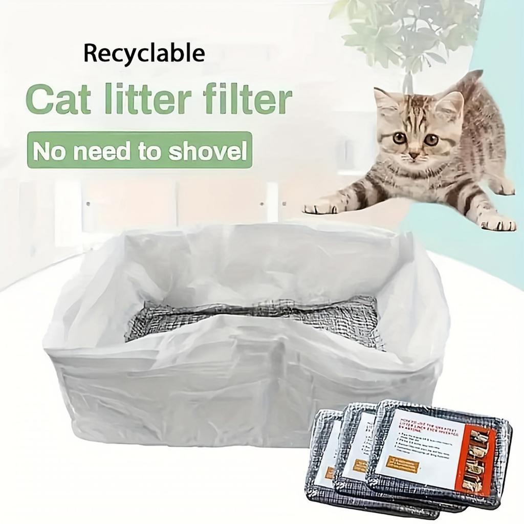 10pcs Lazy Cat Litter Net Bag Cat Litter Box Cat Litter Filter Bag