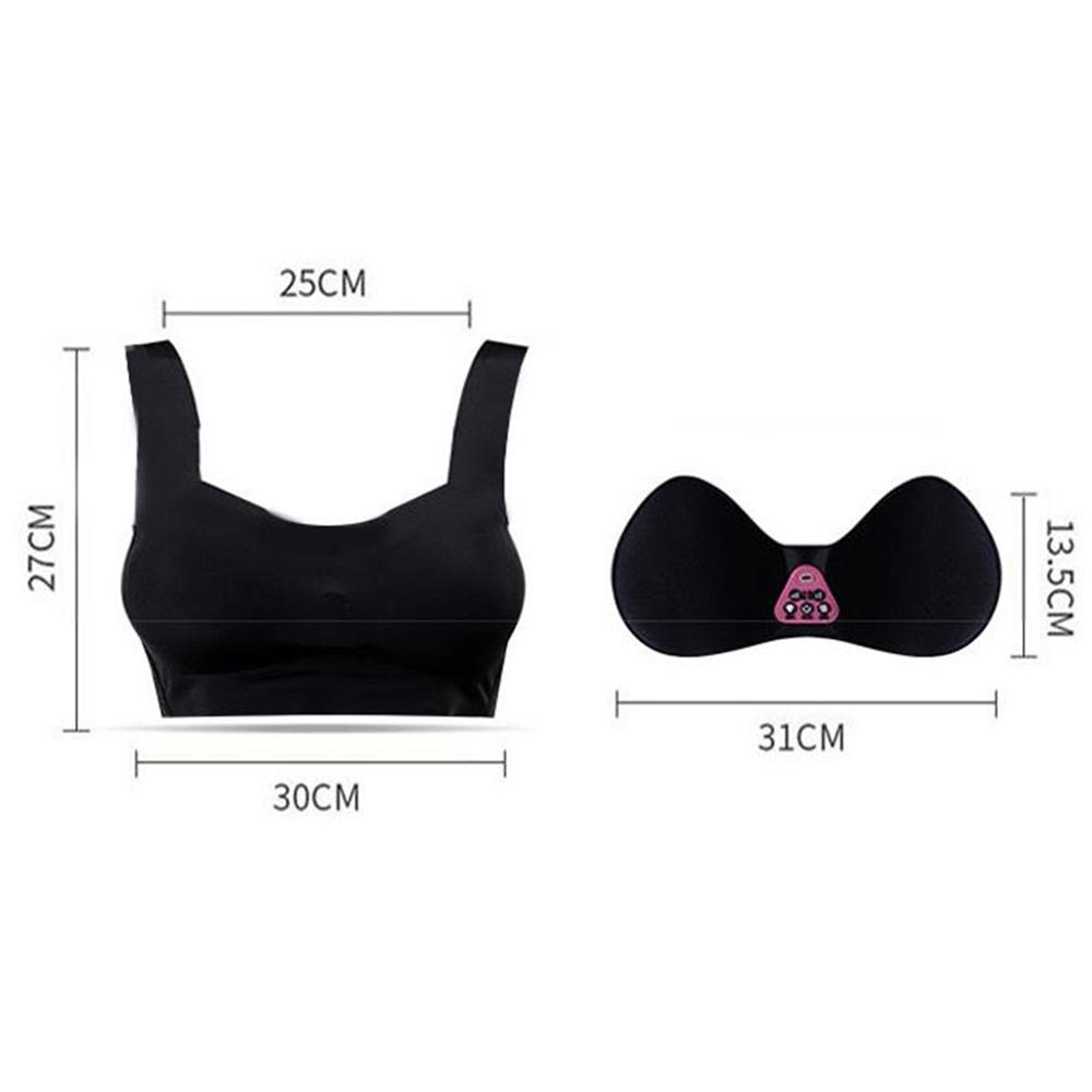 USB Rechargeable Breast Massager Vibrating Compress Comfortable and Seamless Washable Bra Breast Beauty Instrument
