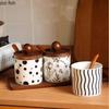 Ceramic Seasoning Box Set Seasoning Bottle Kitchen Spice Jar Salt Shaker Spice Bottle Sugar Bowl Food Organizers Seasonings Tool