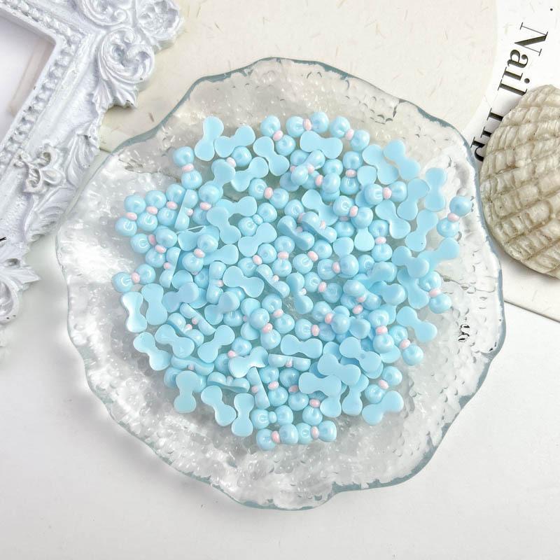 New Resin kt Bowknot 10*5mm Colorful Nail Art Accessories Nail Phone Case Hairpin Decoration DIY
