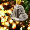 Ornament Bells Metal Angel Wings Christmas Tree Bells Silver with Ribbon Christmas Tree Pendant Hanging Festive