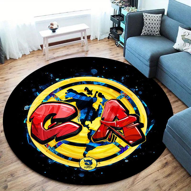 Club America Round Area Rug,Carpet Rug for Living Room Bedroom Sofa Playroom Decor,Non-slip Floor Mat