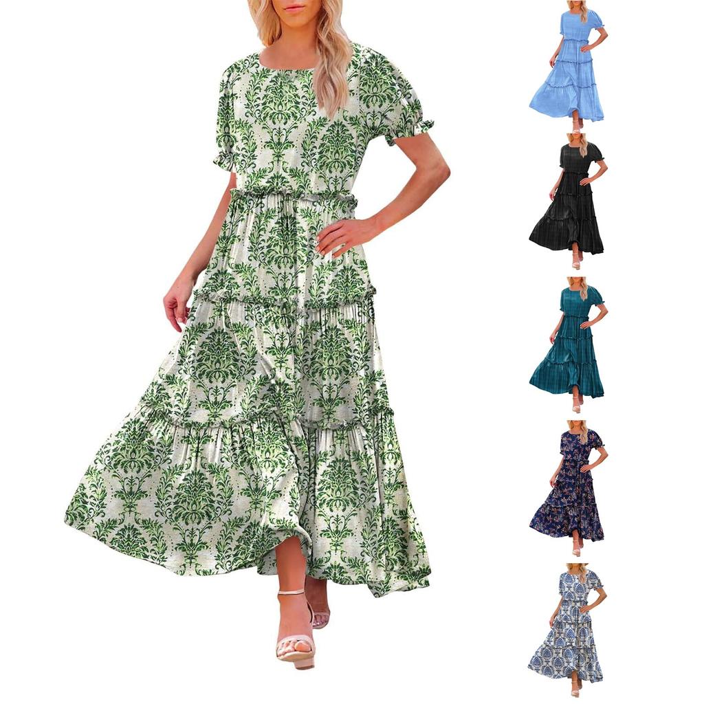 Women Floral Maxi Bodycon Dress Boho Flowy Going Out Slip Dress Picnic Dress  Buy cheaply on Joom