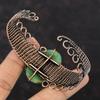 Chrysoprase Bangle Copper Wire Wrapped Bangle Adjustable Cuff Bracelet Handmade Gemstone Bracelet Copper Wire Wrapped Jewelry Gift For Women