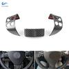 For VW Golf 5 MK5 Passat B6 Jetta MK5 Tiguan ABS Carbon Fiber Texture Interior Steering Wheel Panel Cover Trim Accessories Black