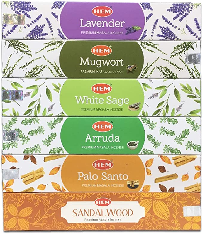 

Серия ароматических палочек HEM Assorted Masala, 15 грамм каждая, всего: 90 грамм