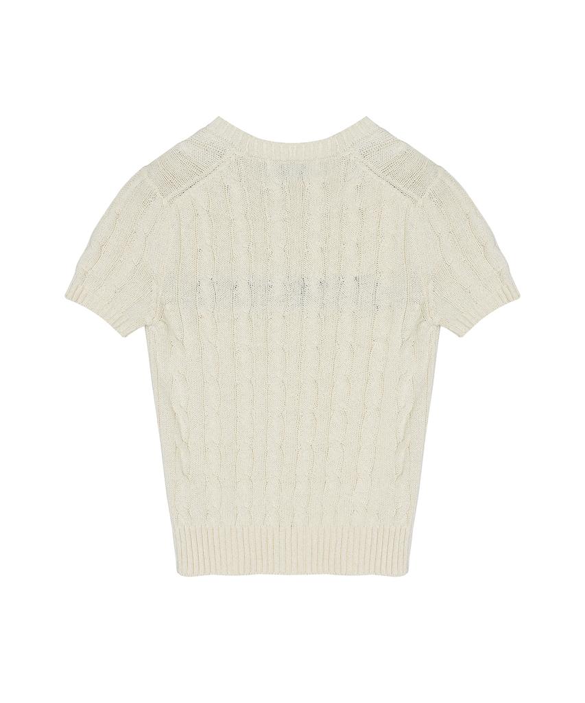 Nigaennikol Nick Nicole Cable Half Knit_Light Beige