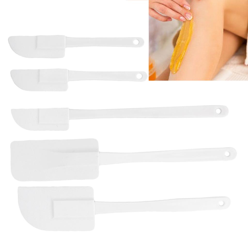 5pcs Wax Spatula Set Silicone Reusable Waxing Stirrer Applicator Multifunctional Wax Sticks for Home Salon Use