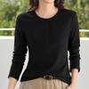Navava Women Solid Rib BuTTon Round Neck Long Sleeve T shirT nT3194