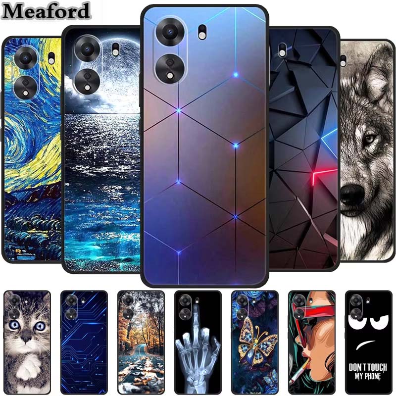For Xiaomi Poco C65 Case Animals Soft Silicone TPU Phone Cases Back Cover For Xiaomi PocoC65 6.74" Wolf Protector Cute Girl Para