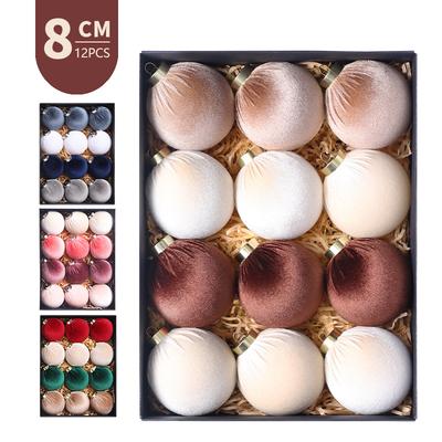 12 Pieces/box, Christmas Decorations, Ins, Flannel Cloth, Christmas Ball Gift Bag, Christmas Tree Pendant, Wedding Decoration