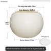 Black King Kong Resin Flower Pot - Large Cream-Style, Round for Living Room