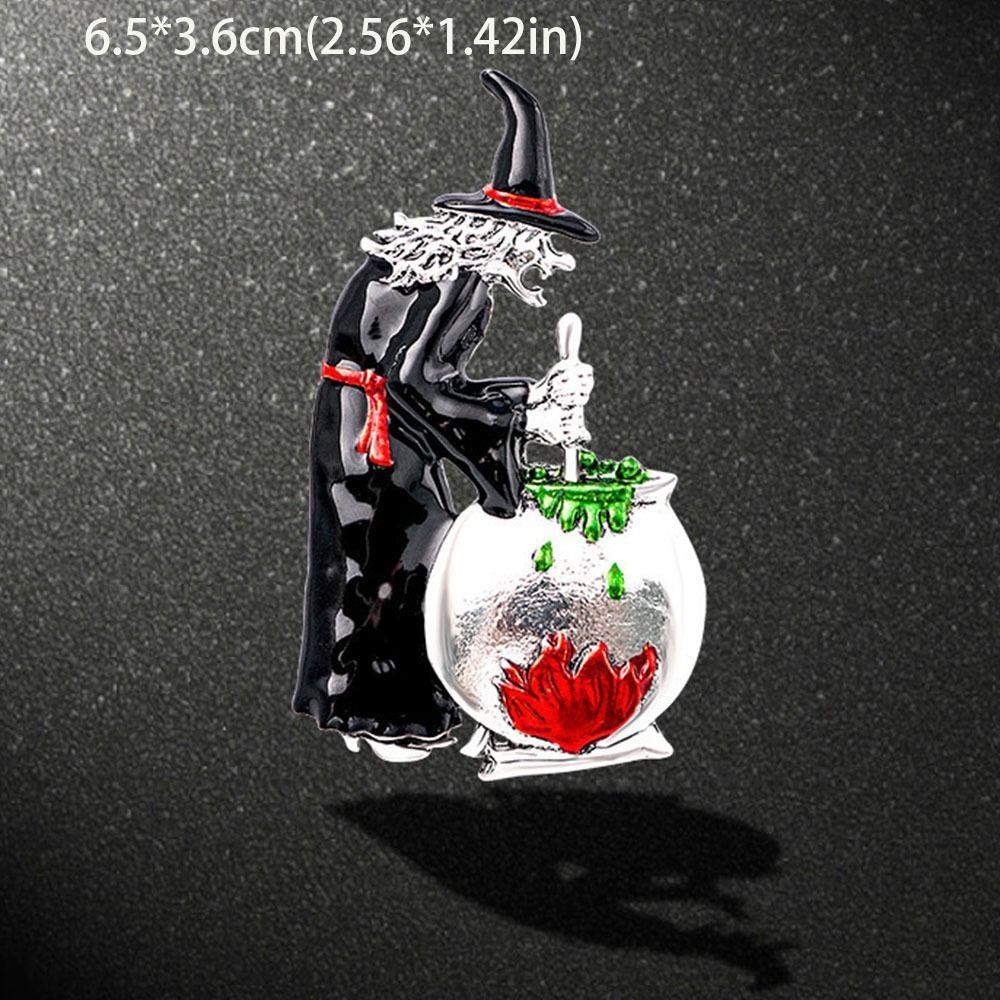 Zinc Zinc Alloy Pumpkin Lantern Brooch Ghost Halloween Brooch Cool   Birthday Gift