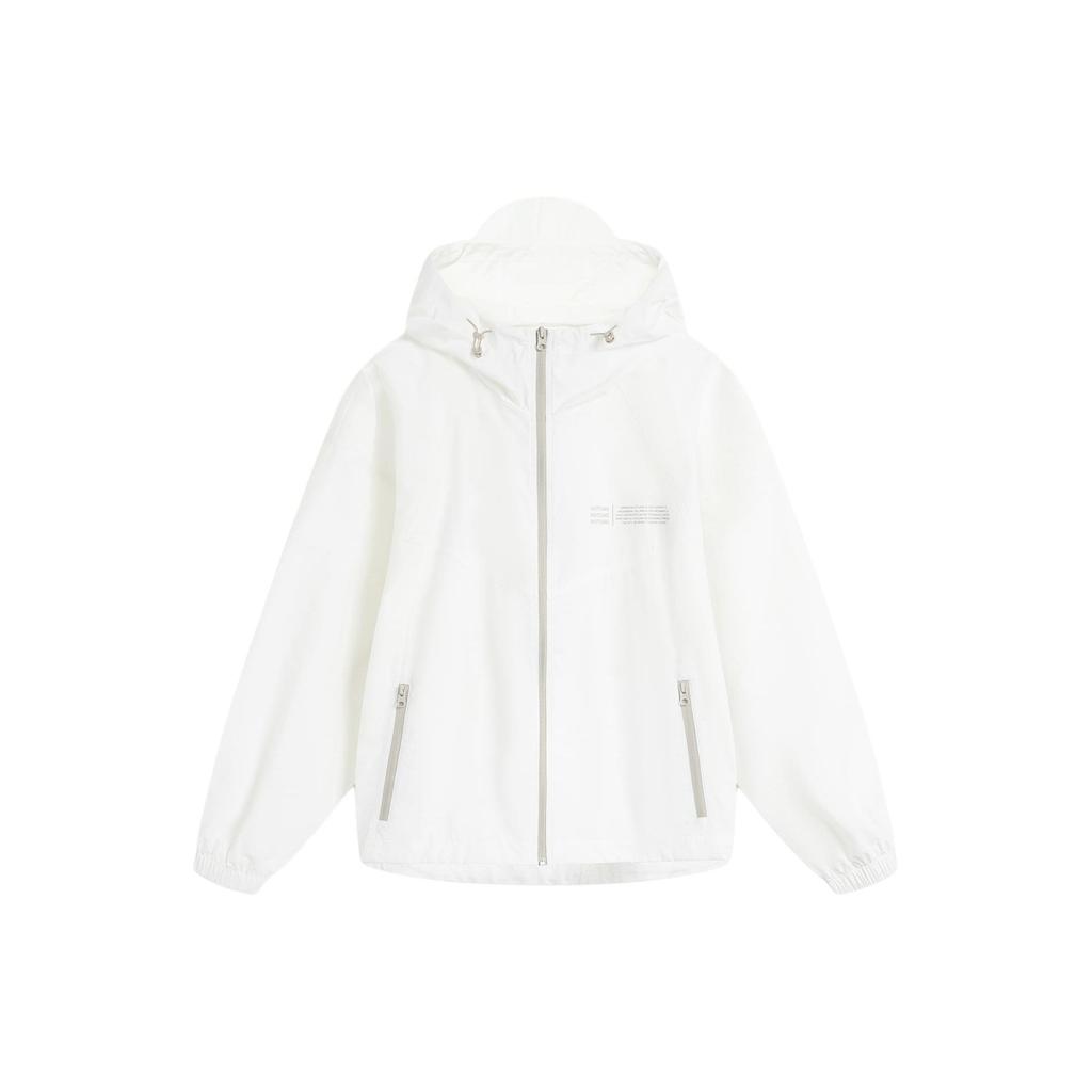 Li Ning CF Ultraviolet Protection UPF 100+ Water-Resistant Lightweight Sun Protection Jacket Women Jackets Standard-White AFDU716-3