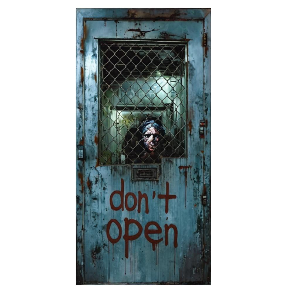 Funny Santa Door Cover 2025 Christmas Decoration Outdoor Porch Decorative Supplies Background Banner Halloween Decors 2026 New