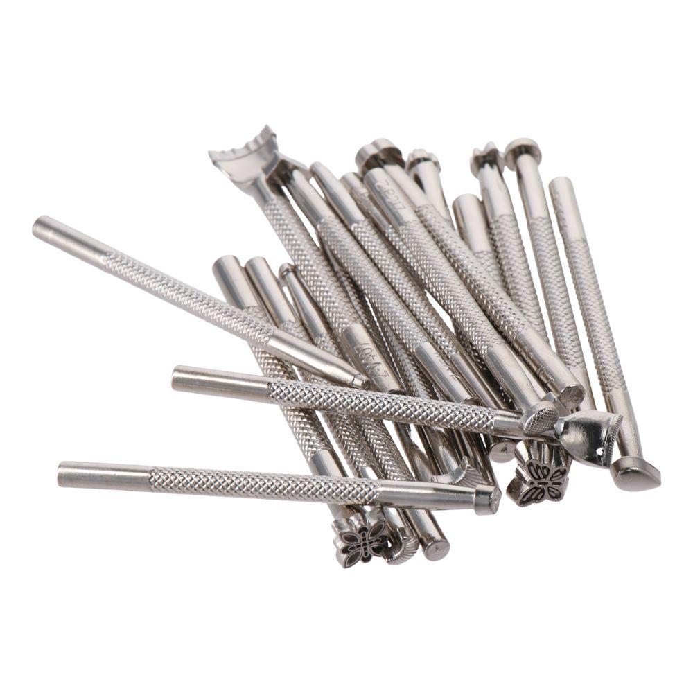Different Shape Carving Leather Craft Stamp Tools Stamp Punch Set Leather Tools