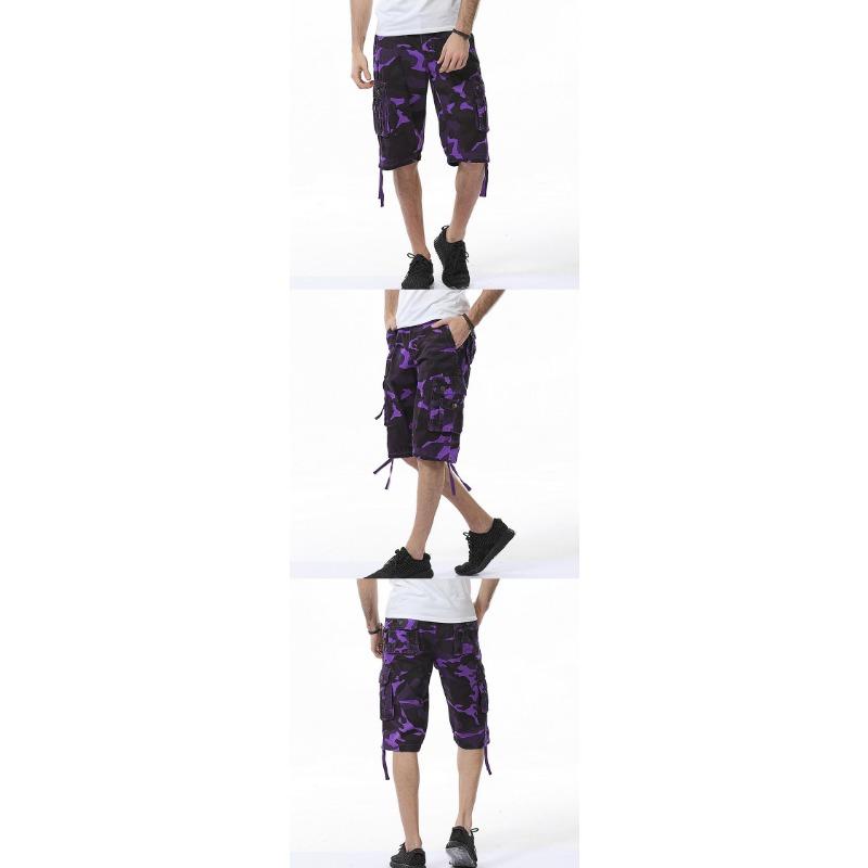 2025 Summer Men's Loose Casual Five-Pocket Work Pants Camouflage Shorts
