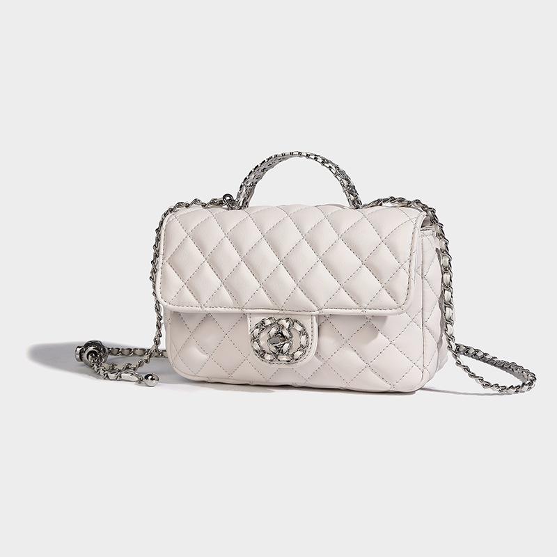 

Делікатний діамантовий ланцюжок, невелика, 2024, нова висококласна модна портативна універсальна жіноча сумка-мессенджер на одне плече білий