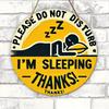 D PaintingAmericana Style Round Sign Do Not Disturb  Sleeping Door Hanger Ideal For Home Cafe Restaurant Garage Porch
