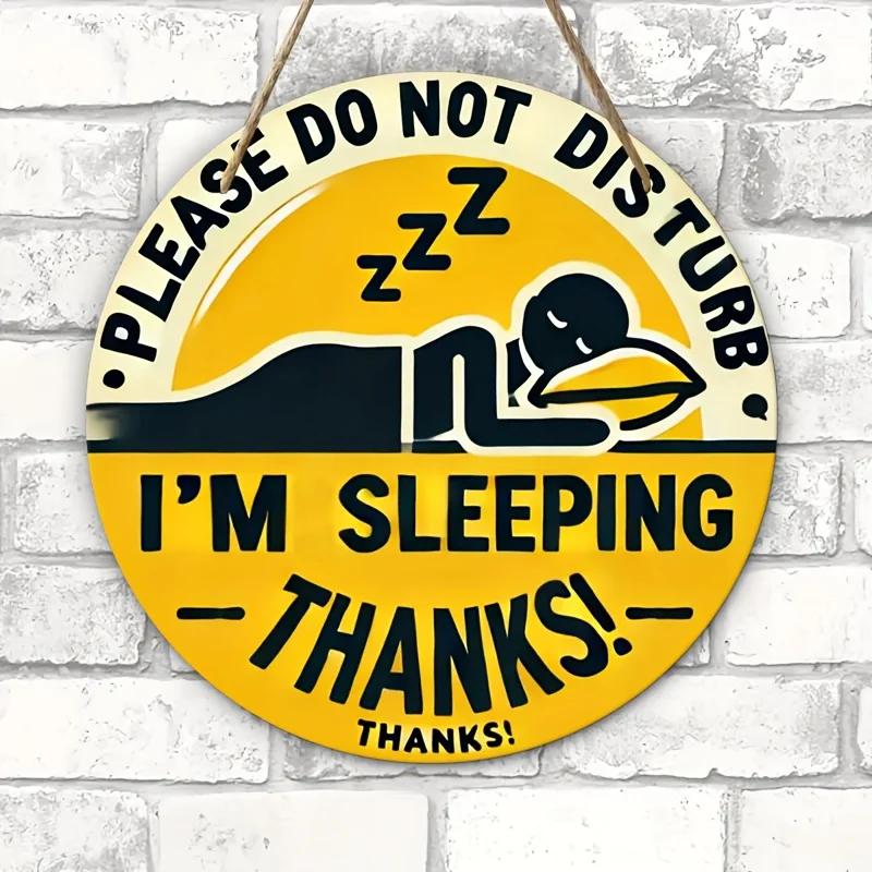 D PaintingAmericana Style Round Sign Do Not Disturb Sleeping Door Hanger Ideal For Home Cafe Restaurant Garage Porch
