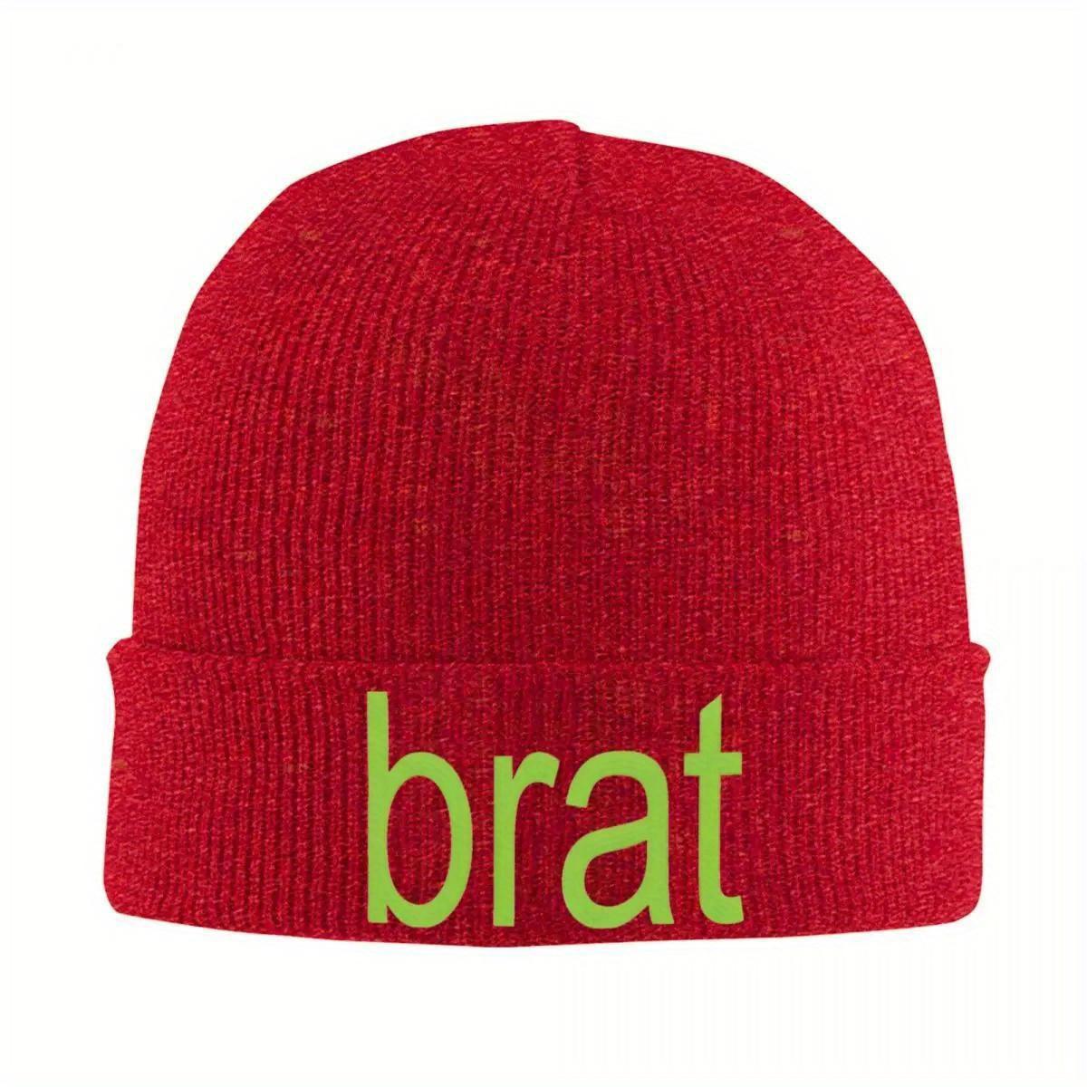 Brat Green Knitted Caps Womens Unisexs Skullies Beanies Winter Hats Charli XCX Album Casual Caps