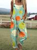 Bretelle da donna Jumpsuit estiva da donna con stampa retrò europea e americana