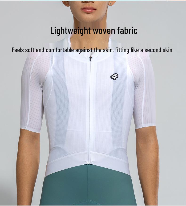 Lampaida Coolmax Schnelltrocknendes Herren-Kurzarm-Radtrikot für Frühling/Sommer - Rennrad- und Mountainbike-kompatibel