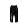 Li Ning Cf Mars Solid Color Logo Letter Print Loose Fit Cuffed Knit Sports Pants Men Bottoms Black AKLRC07-2