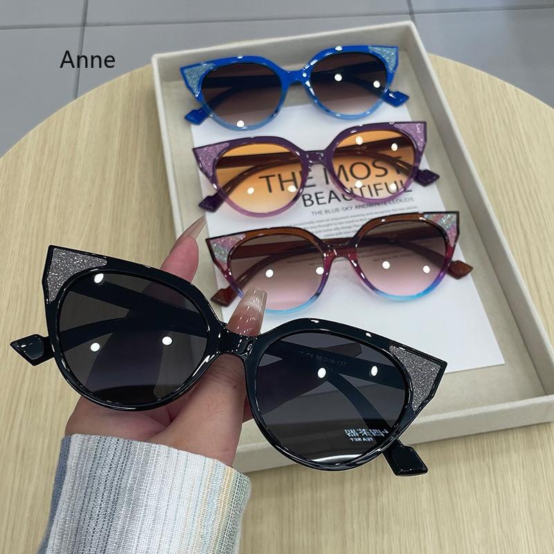 Cat Eye Sunglasses Women  Retro Design Elegant Ladies Half Frame Fashion Italy Sunglasses Female Vintage Eyewear Big