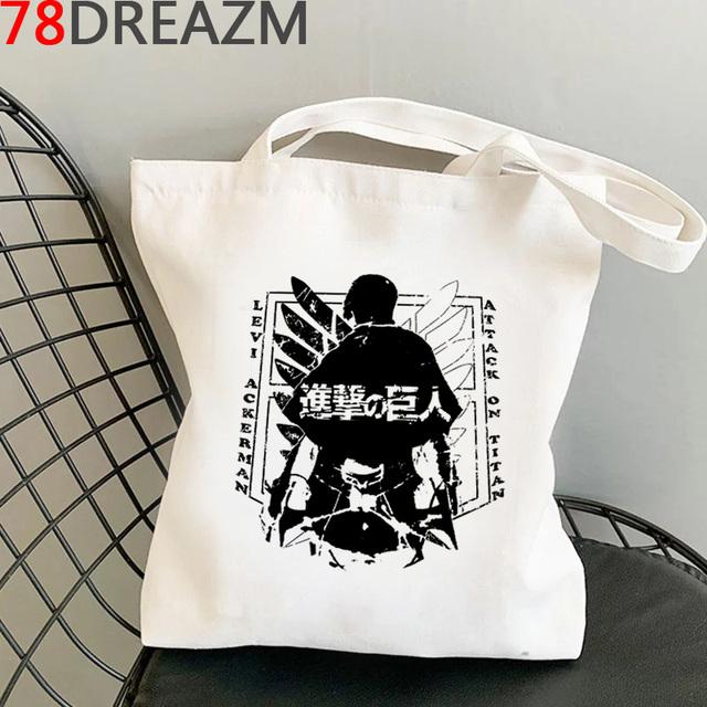 Angriff auf Titan einkaufstasche shopper leinwand bolsa tote shopper recycling tasche tasche stoff bolsas ecologicas sacolas