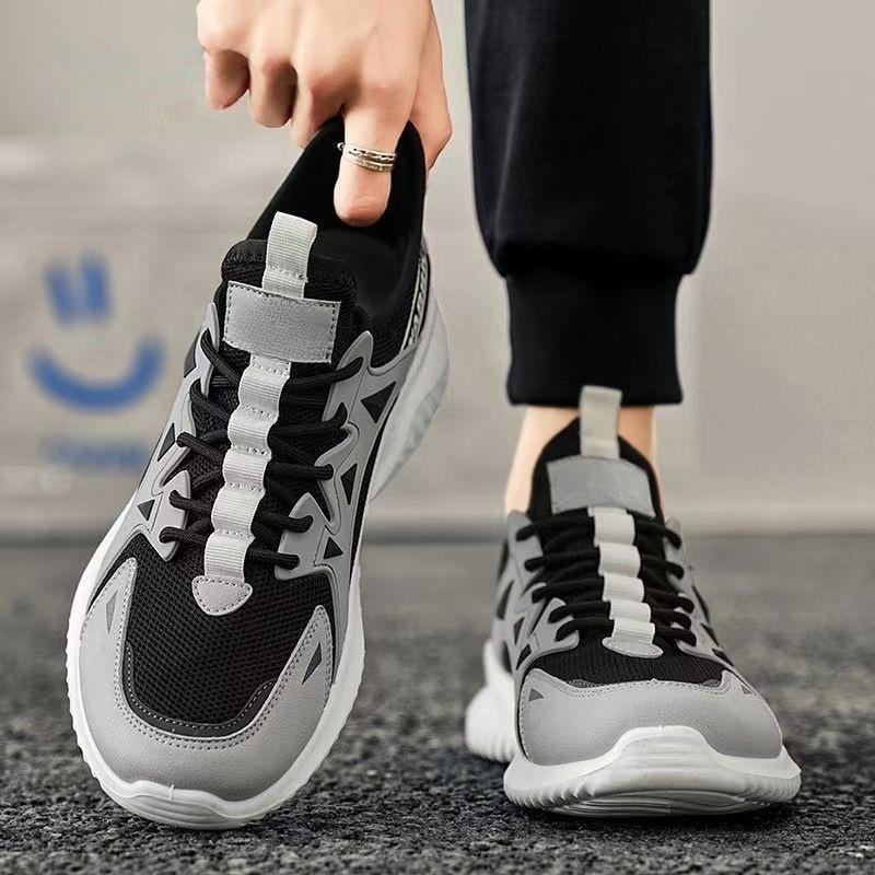 Herrenschuhe Sommer Mesh atmungsaktiv Outdoor Laufschuhe Modetrend leichtgewichtige weiche Sohle bequem Studenten Freizeit Sportschuhe