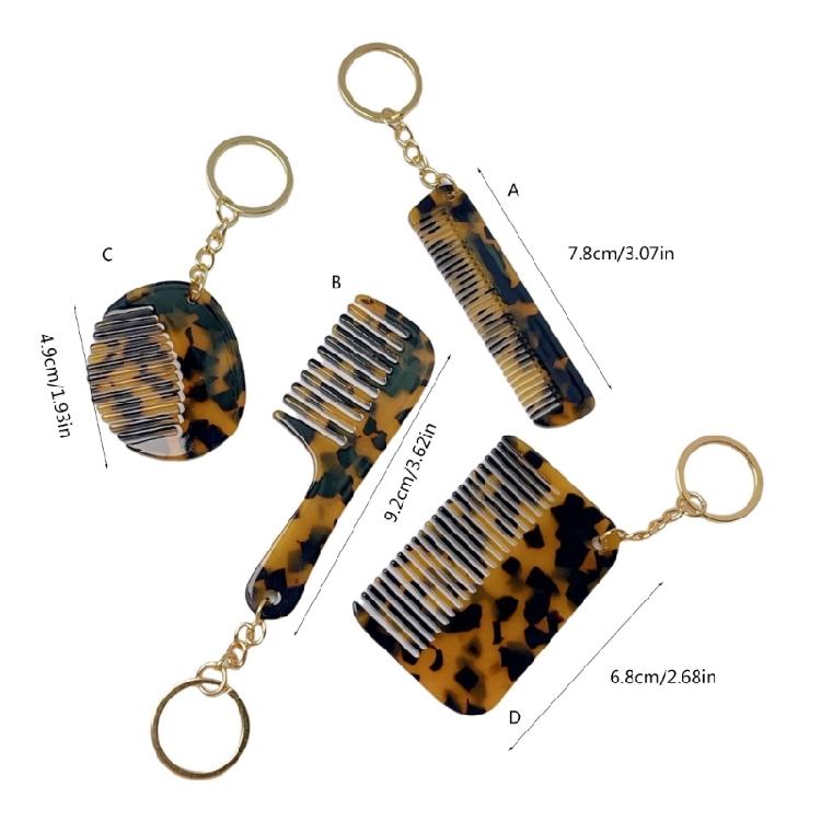 Aesthetic Keychains Purse Handbag Backpack Bag Pendant Charms Hair Comb Keychains Charms Car Keyring for Women Girls