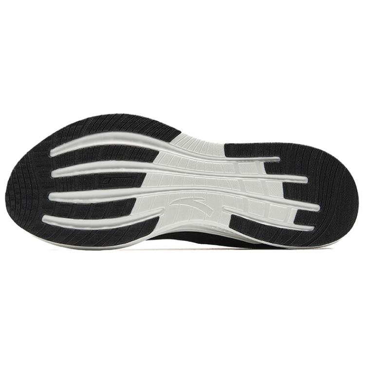 New Anta Hydrogen Run 7 Abrasion Resistant Slip Resistant Low Top Casual Running Shoes Men's Black White 112525541-6