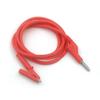 1piece 4mm Stackable Banana Plug To Crocodile Alligator Clips Flexible Cable for Multimeter Electrical Testing