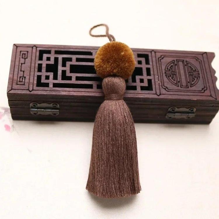 2 Stück Niedliche Quasten mit Wackelköpfen 8cm Bunte Polyesterfaden-Quasten DIY Handarbeiten Tasche Kleidungsstück Ornamente