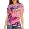 Spring and summer new women's printed casual round-neck short-sleeve loose pullover T-shirt