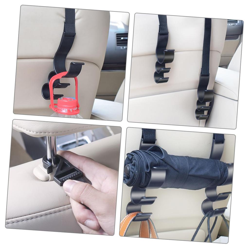 PartyKindom 2pcs Car Hooks, Seat Back Hooks, Trunk Umbrella Holder, Car Umbrella Storage Hook