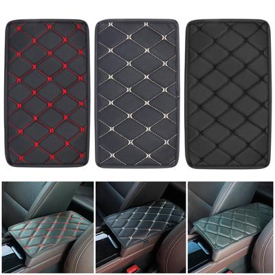 Reposabrazos universal de cuero para coche, caja de almacenamiento, funda de cojín a prueba de polvo, protector de reposabrazos, impermeable, interior