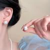 Square Pearl Silver Stud Earrings for Women - Luxury, Elegant, and Versatile Ear Accessories