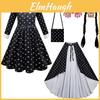 The Addams Family Wednesday Dress For Girls In Polyester With A Line Skirt For Halloween And Cosplay Events